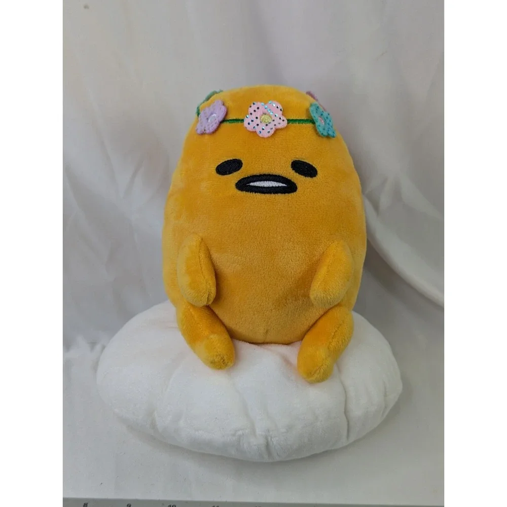 Sanrio Gudetama The Lazy Egg Plush Flower Easter 9 Inch‎ Stuffed Animal Toy